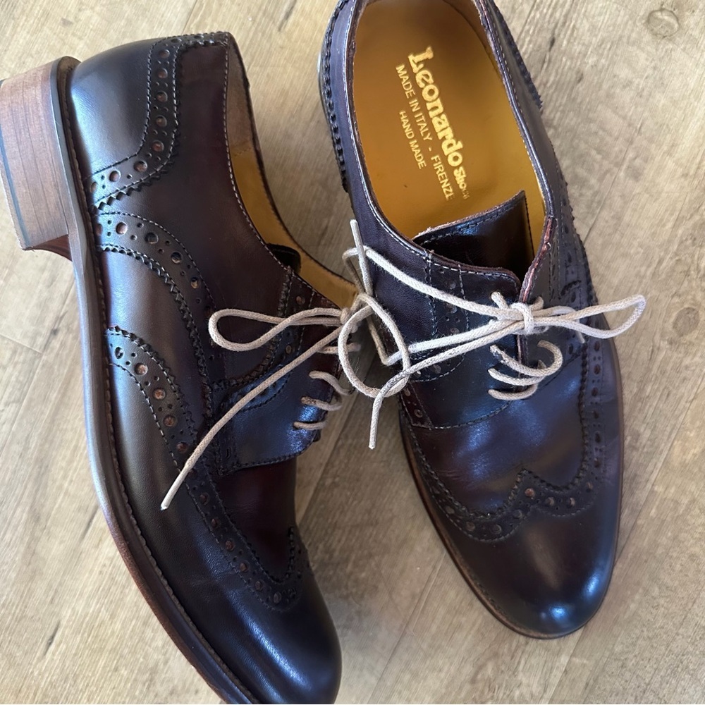 Leonardo Lace Up Wingtip Derby Loafer